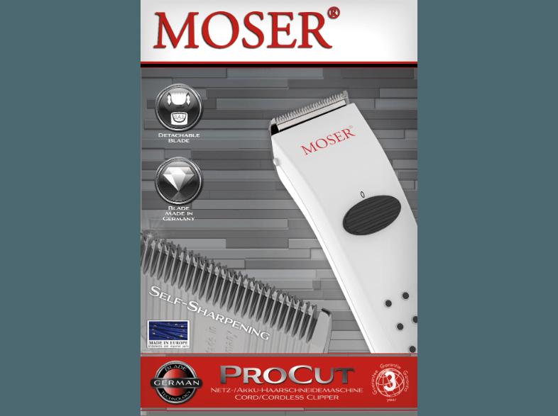 MOSER 1873.0460 Pro Cut Haarschneider Weiß (Akku-/Netzbetrieb), MOSER, 1873.0460, Pro, Cut, Haarschneider, Weiß, Akku-/Netzbetrieb,