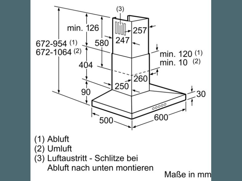 NEFF D66SH52N0 Dunstabzugshaube (500 mm tief)