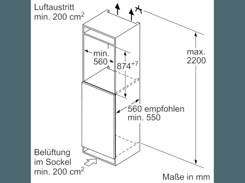 NEFF KI1213F30 Kühlschrank (97 kWh/Jahr, A  , 874 mm hoch, Weiß), NEFF, KI1213F30, Kühlschrank, 97, kWh/Jahr, A, , 874, mm, hoch, Weiß,