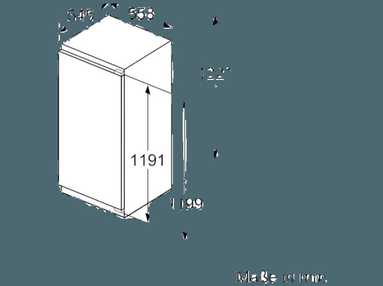 NEFF KI1413F30 Kühlschrank (105 kWh/Jahr, A  , 1221 mm hoch, Weiß)