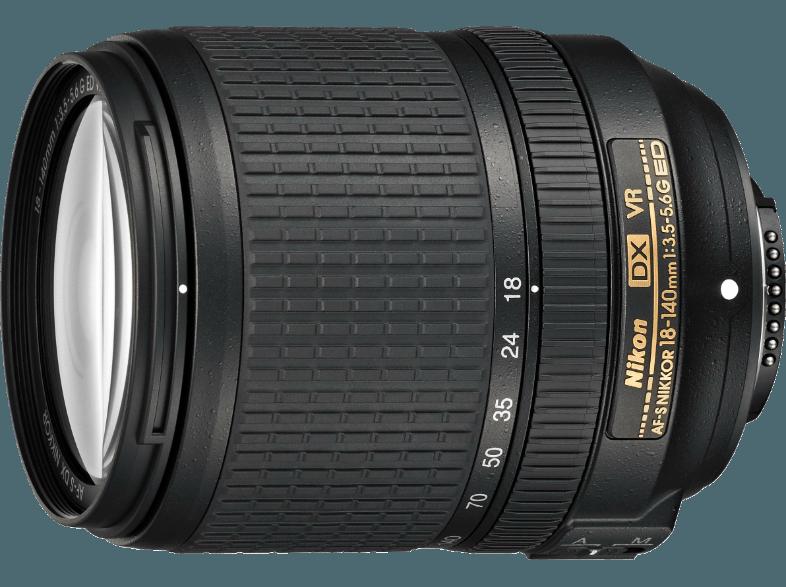 NIKON AF-S DX NIKKOR 18-140mm 1:3,5-5,6G ED VR Reisezoom für Nikon AF (18 mm- 140 mm, f/3.5-5.6)
