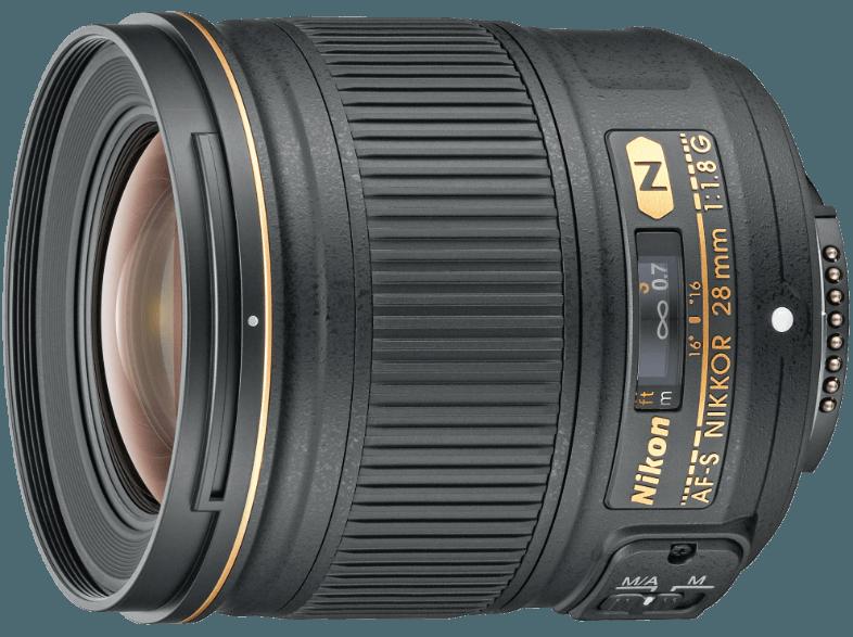 NIKON AF-S Nikkor 28mm 1:1.8G Weitwinkel für Nikon AF (28 mm-  f/16)