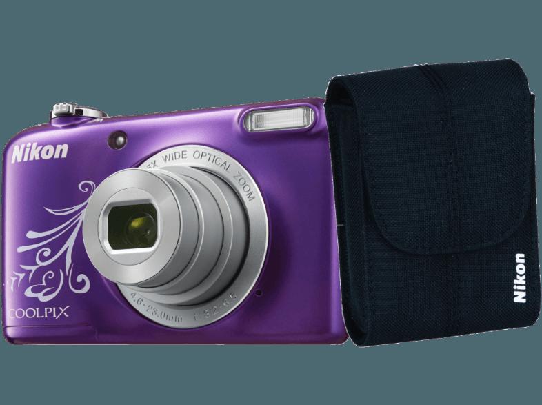 NIKON COOLPIX L31  Violett ornament (16.1 Megapixel, 5x opt. Zoom, 6.7 cm TFT-LCD)