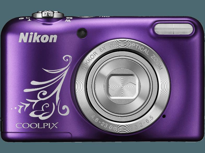 NIKON COOLPIX L31  Violett ornament (16.1 Megapixel, 5x opt. Zoom, 6.7 cm TFT-LCD)