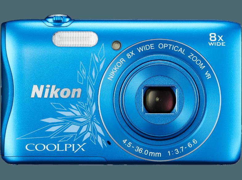 NIKON COOLPIX S3700  Blau ornament (20.1 Megapixel, 8x opt. Zoom, 6.7 cm TFT-LCD, WLAN), NIKON, COOLPIX, S3700, Blau, ornament, 20.1, Megapixel, 8x, opt., Zoom, 6.7, cm, TFT-LCD, WLAN,