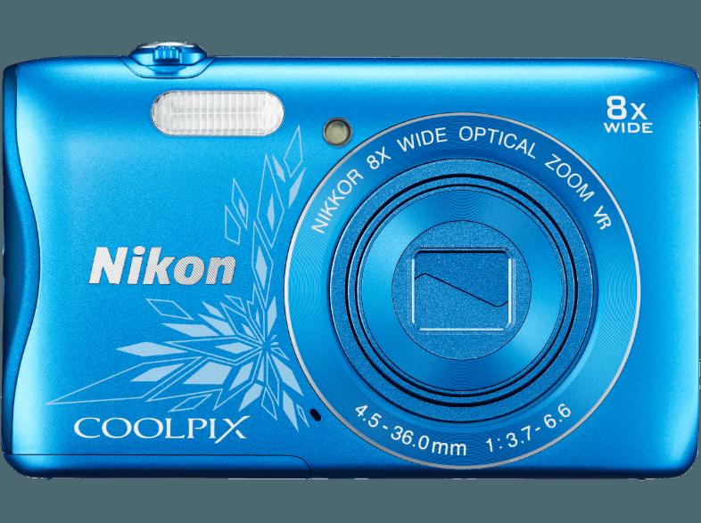 NIKON COOLPIX S3700  Blau ornament (20.1 Megapixel, 8x opt. Zoom, 6.7 cm TFT-LCD, WLAN), NIKON, COOLPIX, S3700, Blau, ornament, 20.1, Megapixel, 8x, opt., Zoom, 6.7, cm, TFT-LCD, WLAN,