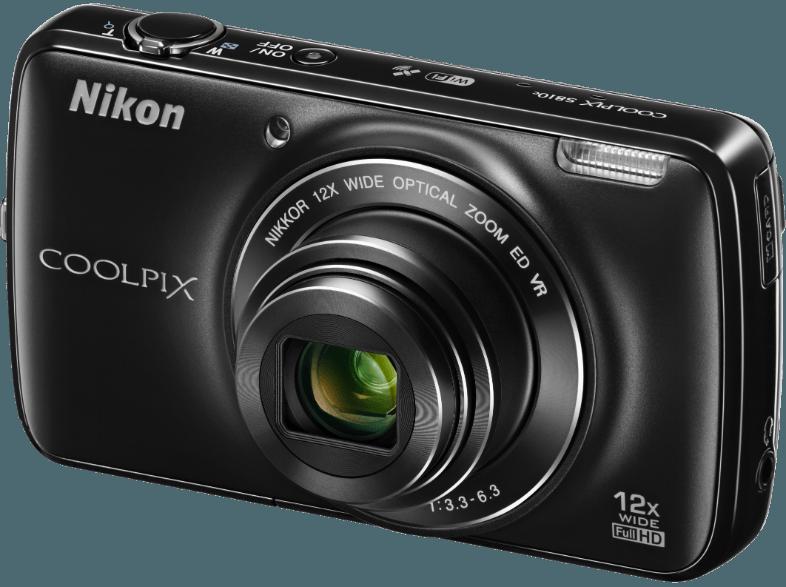 NIKON COOLPIX S810c  Schwarz (16 Megapixel, 12x opt. Zoom, 9.4 cm TFT-LCD)