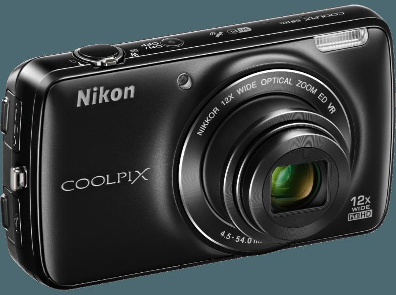 NIKON COOLPIX S810c  Schwarz (16 Megapixel, 12x opt. Zoom, 9.4 cm TFT-LCD)