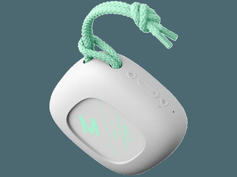 NUDEAUDIO Move M Tragbarer Bluetooth-Lautsprecher Grau/Mintgrün