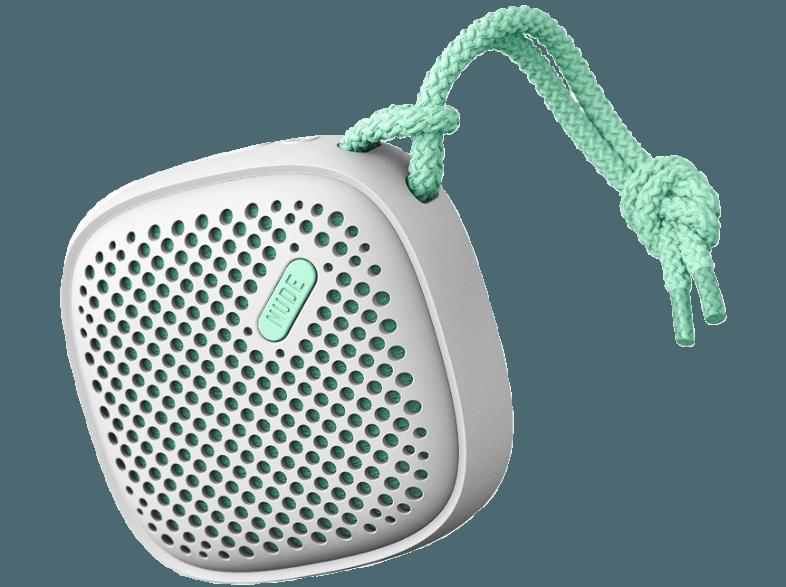 NUDEAUDIO Move S Tragbarer Bluetooth-Lautsprecher Grau/mintgrün, NUDEAUDIO, Move, S, Tragbarer, Bluetooth-Lautsprecher, Grau/mintgrün