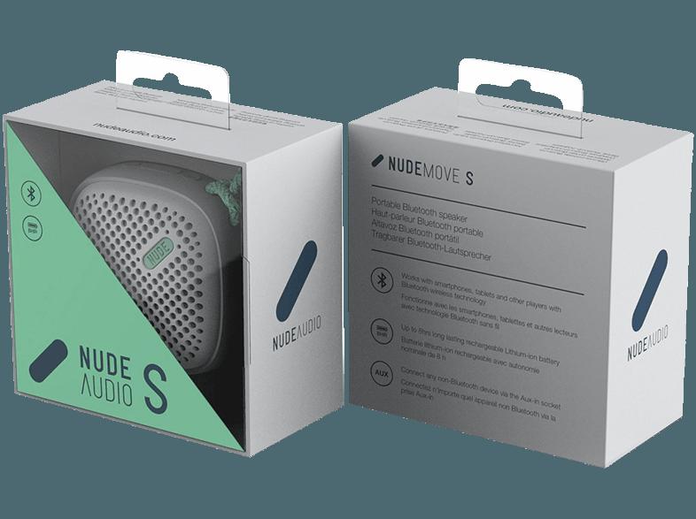 NUDEAUDIO Move S Tragbarer Bluetooth-Lautsprecher Grau/mintgrün