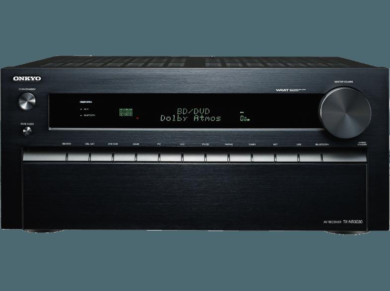 ONKYO TX-NR3030 B AV-Receiver (13 Kanäle, 185 Watt pro Kanal, Schwarz), ONKYO, TX-NR3030, B, AV-Receiver, 13, Kanäle, 185, Watt, pro, Kanal, Schwarz,