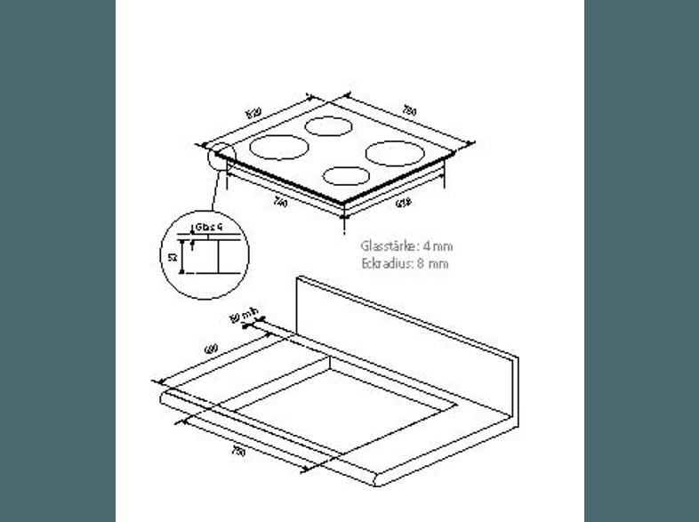 ORANIER KFI 9981 TC Induktions-Kochfelder (780 mm breit, 4 Kochfelder)