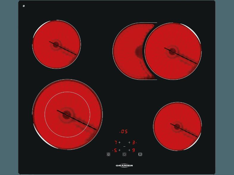 ORANIER KFTC 9965 TC Elektro-Kochfeld (590 mm breit, 4 Kochfelder)