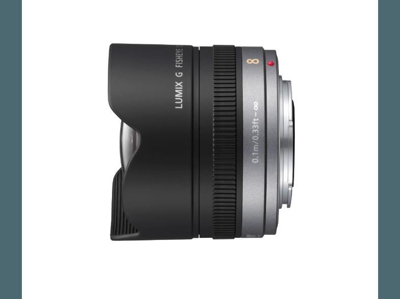 PANASONIC H-F008E Fish-Eye für Micro-Four-Thirds (-8 mm, f/3.5-22), PANASONIC, H-F008E, Fish-Eye, Micro-Four-Thirds, -8, mm, f/3.5-22,