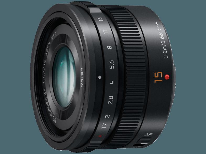 PANASONIC H-X 015 E-K Festbrennweite für Micro-Four-Thirds (-15 mm, f/1.7)