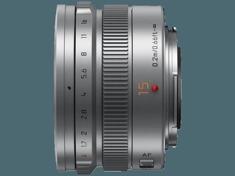 PANASONIC H-X 015 E-S Festbrennweite für Micro-Four-Thirds (-15 mm, f/1.7)