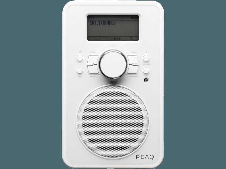 PEAQ PDR 200-W Radio (FM, AM, FM-UKW, AM-MW, Weiß), PEAQ, PDR, 200-W, Radio, FM, AM, FM-UKW, AM-MW, Weiß,