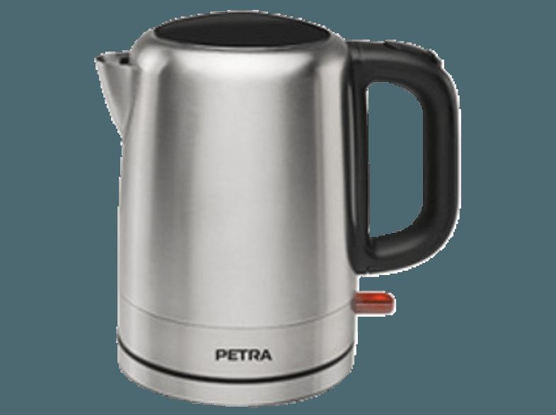 PETRA WK 542.35 Wasserkocher Edelstahl gebürstet/Schwarz (2000 Watt, 1.0 Liter)