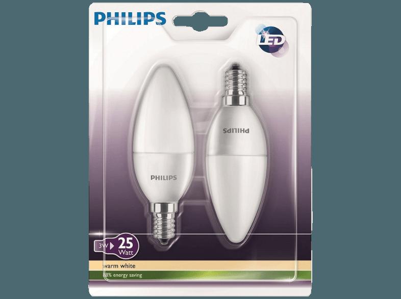 PHILIPS 787075 2-tlg. LED Leuchtmittel 3 Watt E14