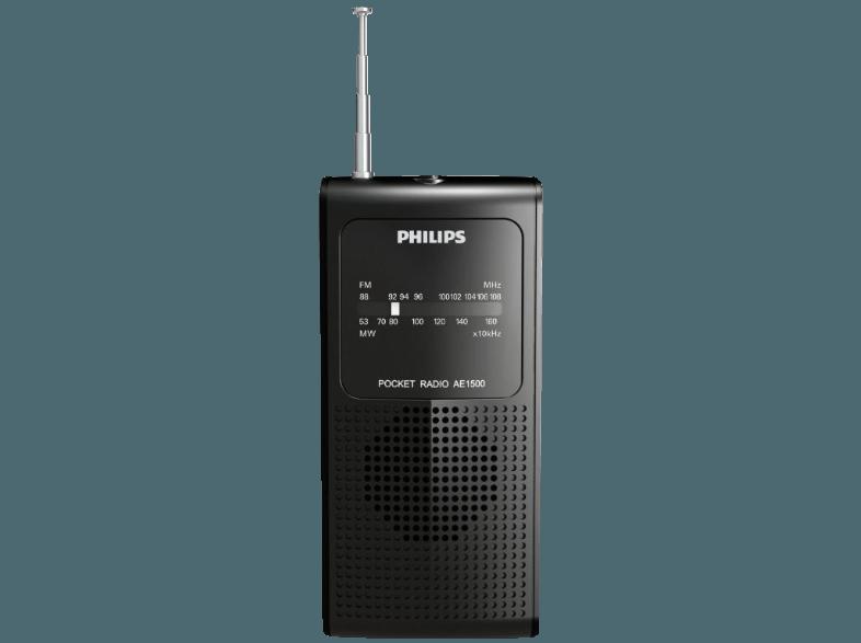 PHILIPS AE 1500/00  (AM / FM Tuner, Schwarz)