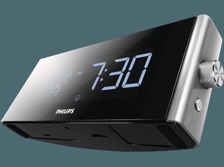 PHILIPS AJ7010/12 Radiowecker (Digital Radio, UKW, MW, Schwarz)