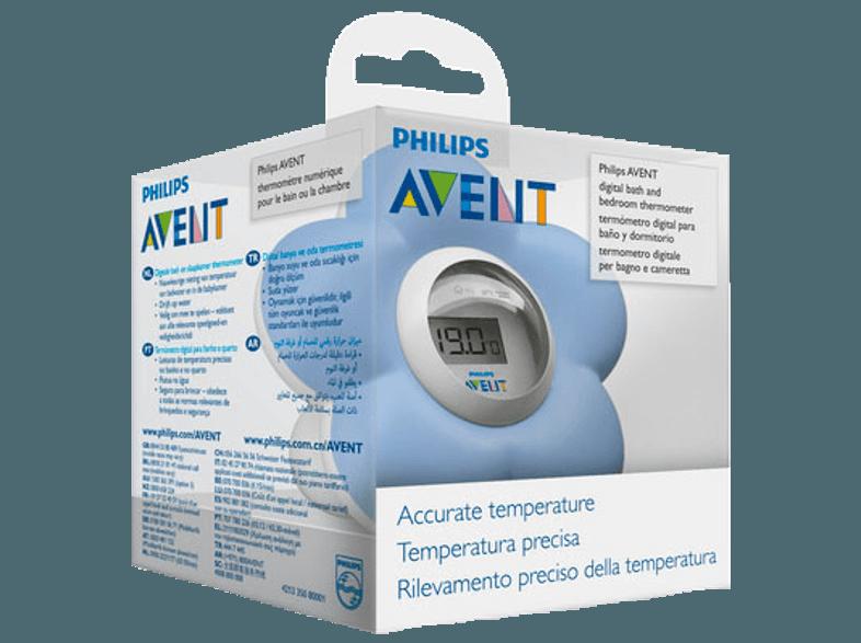 PHILIPS Avent SCH550/20 Bad- und Raumthermometer Blau, PHILIPS, Avent, SCH550/20, Bad-, Raumthermometer, Blau