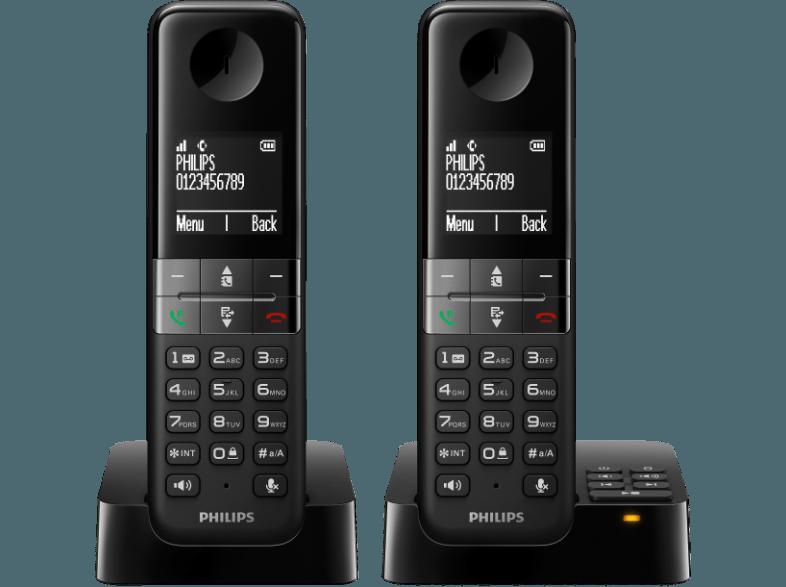 PHILIPS D4552B/39 Schnurlostelefon mit Anrufbeantworter