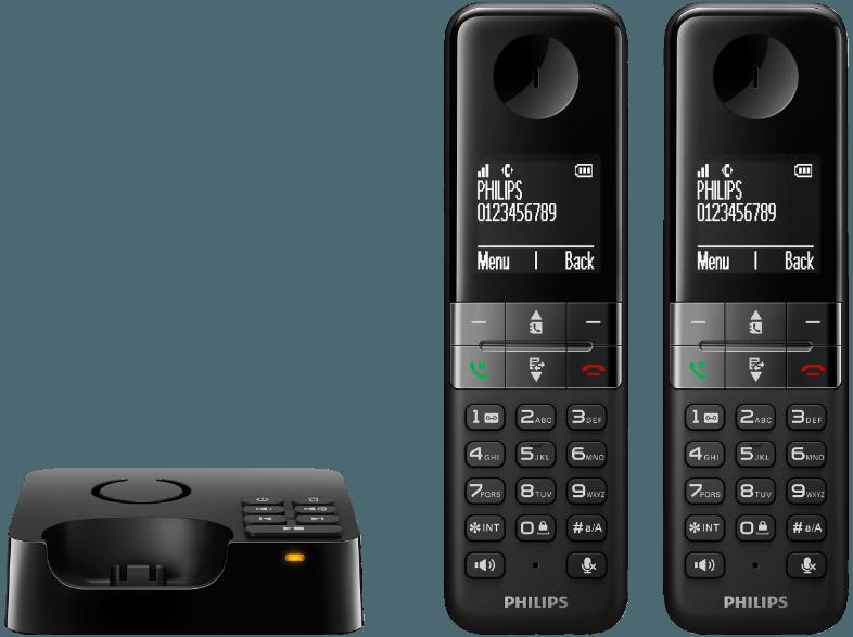 PHILIPS D4552B/39 Schnurlostelefon mit Anrufbeantworter