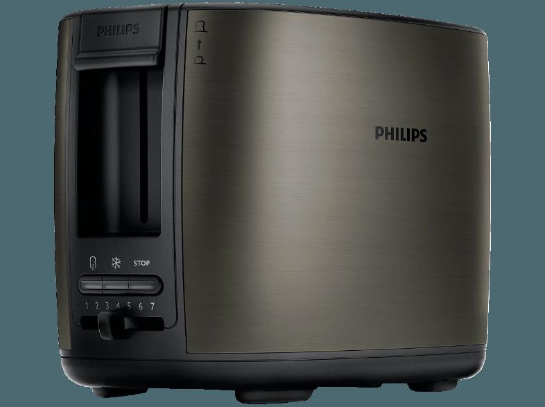 PHILIPS HD 2628/80 Toaster Metall/Schwarz (950 Watt, Schlitze: 2), PHILIPS, HD, 2628/80, Toaster, Metall/Schwarz, 950, Watt, Schlitze:, 2,