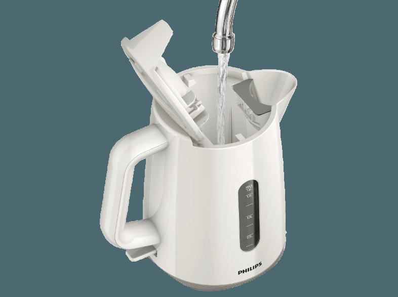 PHILIPS HD 9300/00 Daily Collection Wasserkocher Weiß/Beige (2400 Watt, 1.6 Liter)