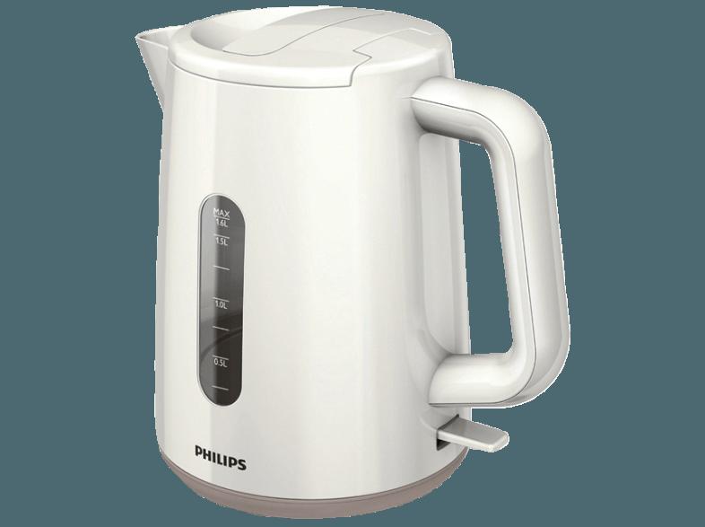 PHILIPS HD 9300/00 Daily Collection Wasserkocher Weiß/Beige (2400 Watt, 1.6 Liter), PHILIPS, HD, 9300/00, Daily, Collection, Wasserkocher, Weiß/Beige, 2400, Watt, 1.6, Liter,