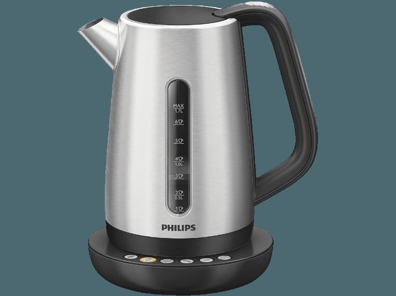 PHILIPS HD 9385/20 Wasserkocher Metall/Schwarz (2400 Watt, 1.7 Liter), PHILIPS, HD, 9385/20, Wasserkocher, Metall/Schwarz, 2400, Watt, 1.7, Liter,