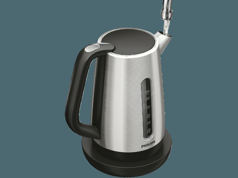 PHILIPS HD 9385/20 Wasserkocher Metall/Schwarz (2400 Watt, 1.7 Liter)