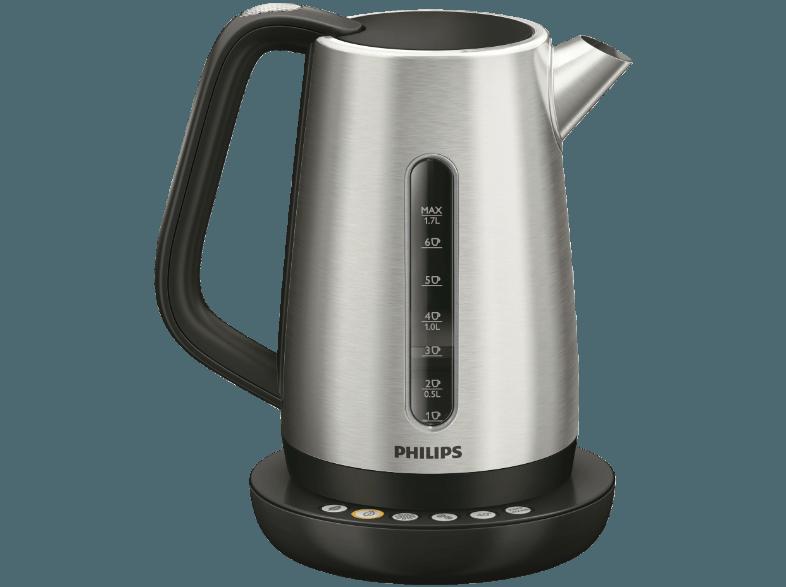 PHILIPS HD 9385/20 Wasserkocher Metall/Schwarz (2400 Watt, 1.7 Liter), PHILIPS, HD, 9385/20, Wasserkocher, Metall/Schwarz, 2400, Watt, 1.7, Liter,