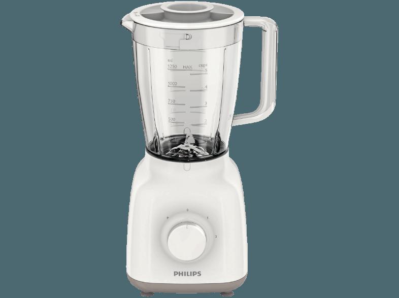 PHILIPS HR 2105/00 Standmixer Weiß/Beige (400 Watt, 1.5 Liter davon nutzbar 1,25 Liter), PHILIPS, HR, 2105/00, Standmixer, Weiß/Beige, 400, Watt, 1.5, Liter, davon, nutzbar, 1,25, Liter,