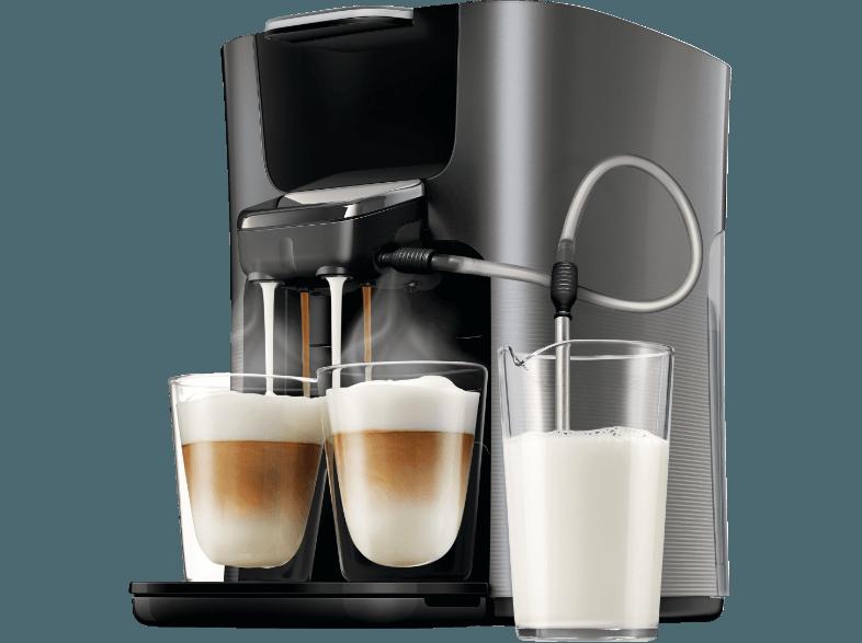 PHILIPS Senseo Latte Duo HD7857/50 Kaffeepadmaschine (1 Liter, Titanium/Schwarz)