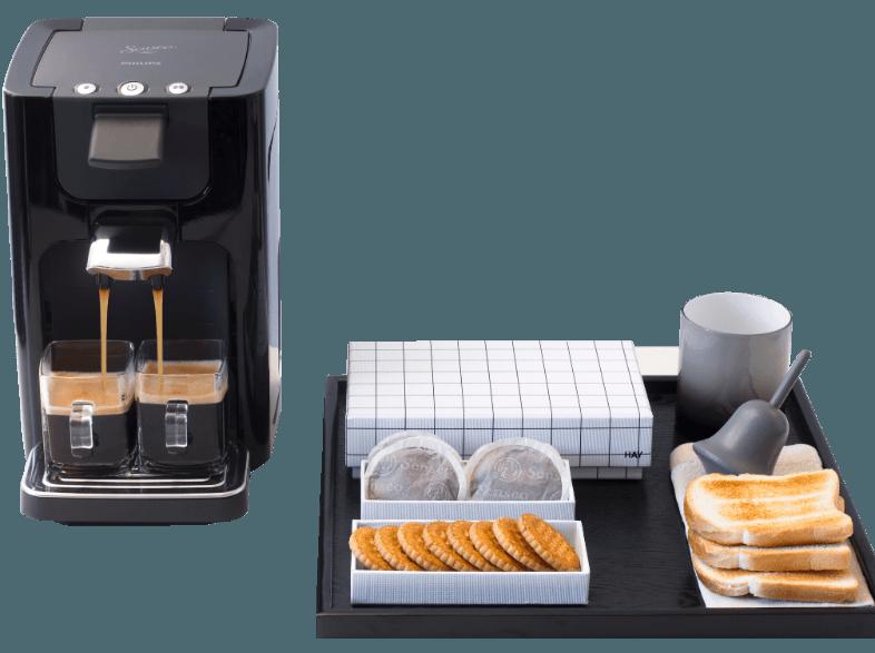 PHILIPS Senseo Quadrante HD7863/60 Kaffeepadmaschine (1.2 Liter, Schwarz)