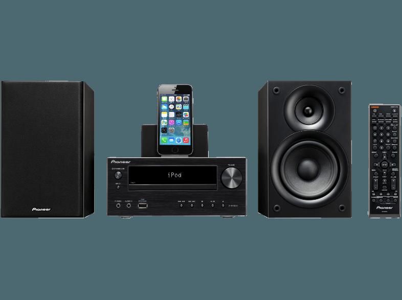 PIONEER X-HM22-K Microanlage (iPod Steuerung, USB, CD, Schwarz)