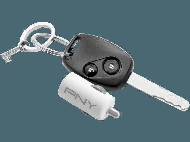 PNY P-P-DC-UF-W01-GE Car Charger  Weiß