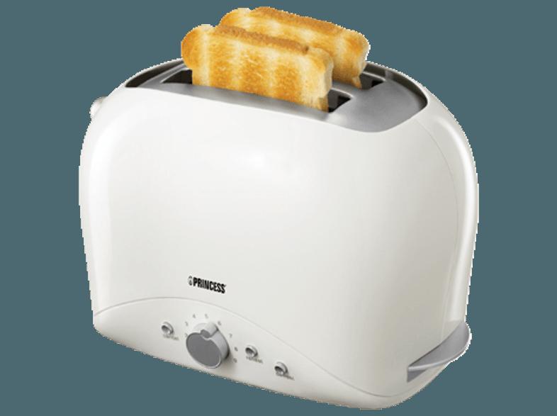 PRINCESS 142008 Toaster Weiß (870 Watt, Schlitze: 2)