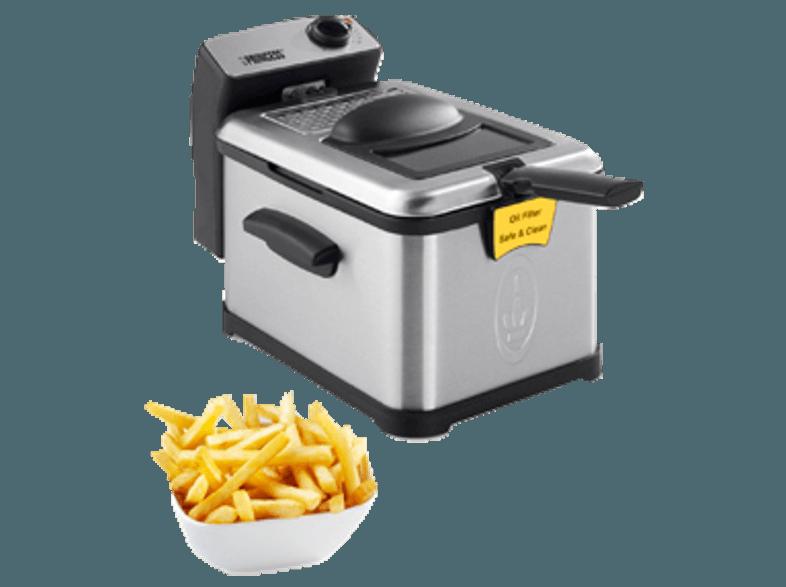 PRINCESS 182001 Superior Fryer Fritteuse Edelstahl/Schwarz (800 g, 2.18 kW)