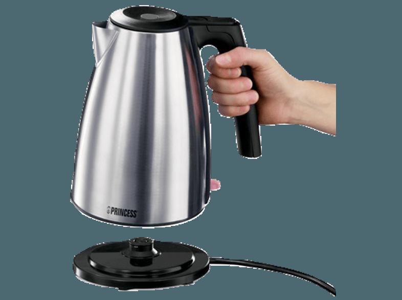 PRINCESS 232147 Kettle Roma Wasserkocher Silber/Schwarz (2200 Watt, 1.7 Liter/Jahr), PRINCESS, 232147, Kettle, Roma, Wasserkocher, Silber/Schwarz, 2200, Watt, 1.7, Liter/Jahr,