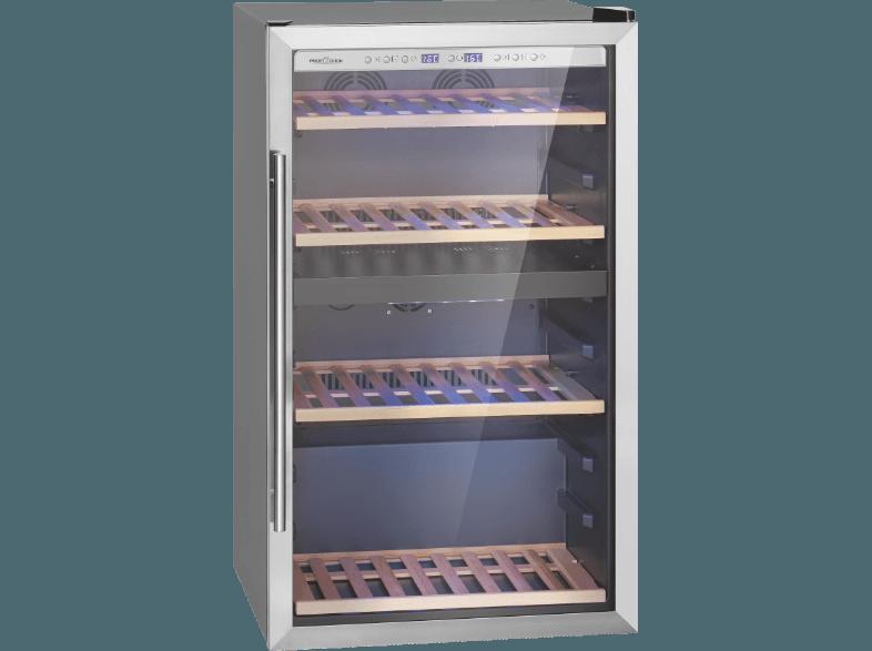 PROFI COOK PC-WC 1064 Weinklimaschrank (249 kWh/Jahr, C, 71 Flaschen, Edelstahl/Schwarz)