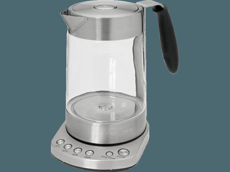 PROFI COOK PC-WKS 1020 G Wasserkocher Silber (3000 Watt, 1.7 Liter)