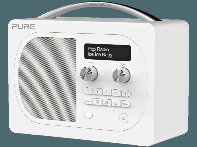 PURE Evoke D4 BT Glacier Radio (Digital, UKW, DAB, DAB , Weiß)