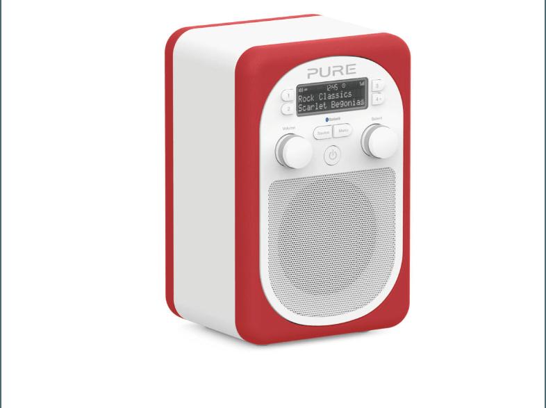 PURE VL 62658 Evoke D2  (Digital, DAB, DAB , DMB-R, UKW-Radio, Rot)