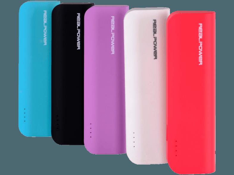 REALPOWER PB-2600 Mobiles Ladegerät 2600 mAh Weiß