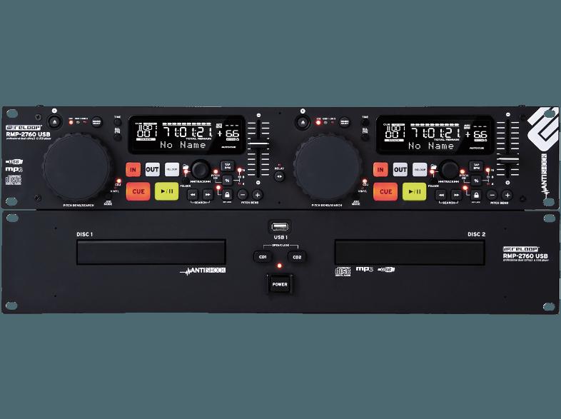 RELOOP RMP-2760 USB Doppel-CD-Player (Schwarz)