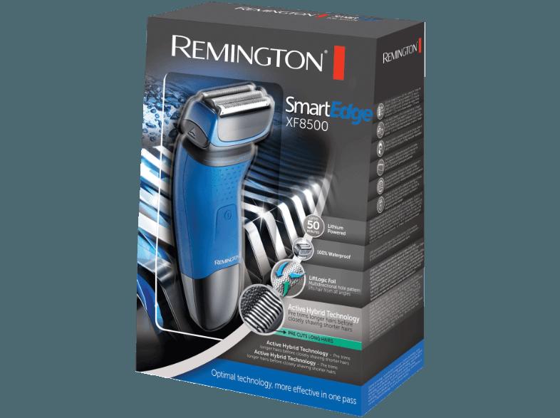 REMINGTON XF 8500 Folienrasierer Schwarz/Blau (Active Hybrid Technologie - Trimmt längere Haare, bevor die kurzen Haare geschnitten werden), REMINGTON, XF, 8500, Folienrasierer, Schwarz/Blau, Active, Hybrid, Technologie, Trimmt, längere, Haare, bevor, kurzen, Haare, geschnitten, werden,